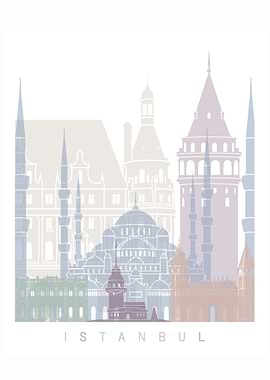 ISTANBUL SKYLINE POSTER