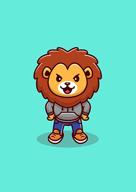 Cute lion mascot