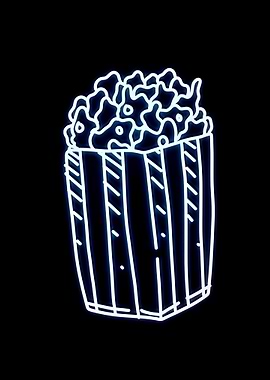 pop corn neon