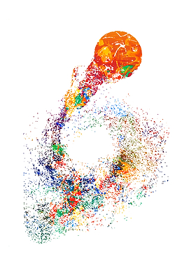 Watercolors Basketball