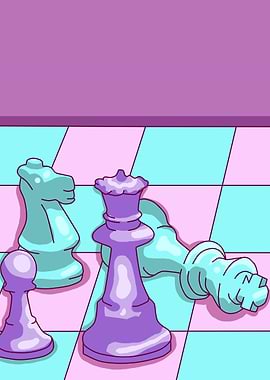 chess puzzle vaporwave