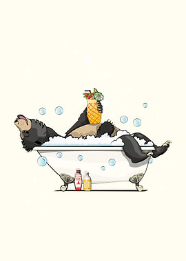 Sloth Bear in the Bath