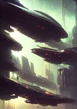 Cyberpunk Mother Ships