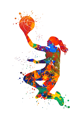 Watercolor Basketball