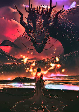 Dragon vs hero monster