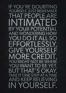 If You Doubt Yourself