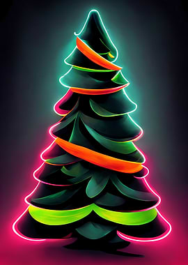 Neon Christmas Tree
