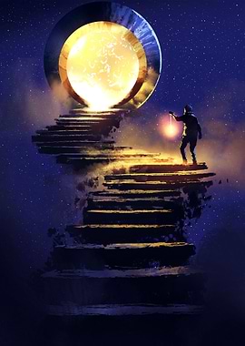 the steps to the moon