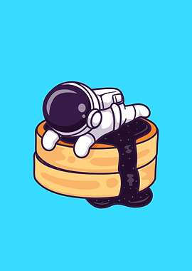 Cute astronaut laying