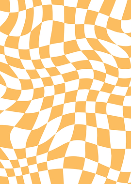 Orange Checked Wave Warp