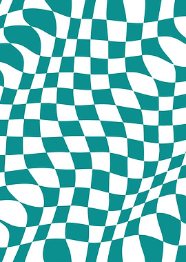 Turquoise Checkered Warp