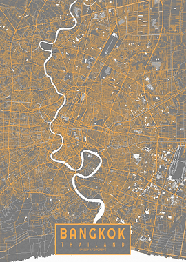 Bangkok City Map Bauhaus