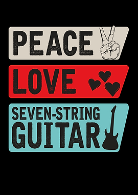 Peace Love 7String Guitar