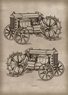 Vintage Tractor Art 2