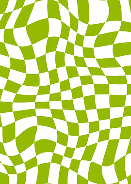 Lime Green Checkered Warp