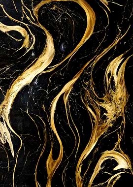 Marble Black Gold Poster