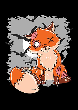 Halloween Zombie Fox