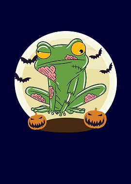 Halloween Zombie Frog