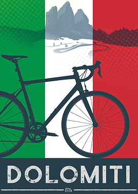 Road bike in the Dolomites