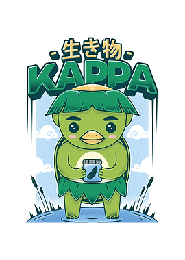Kappa Yokai Kawaii Art