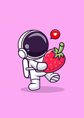Cute astronaut bring