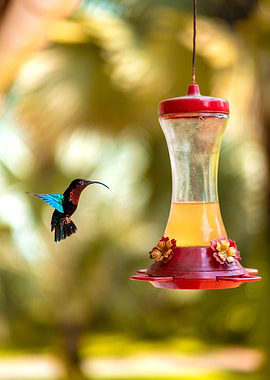 Flying hummingbird