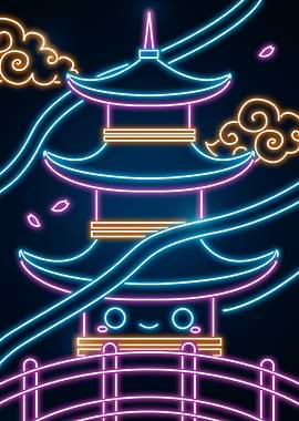 Retro Kawaii Landscape 2