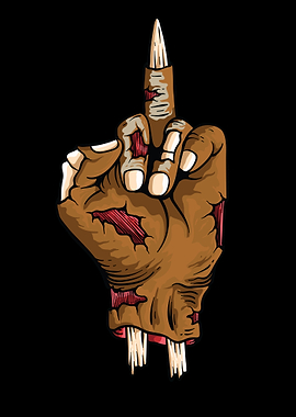 Hand drawn hand zombie