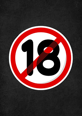 18 plus sign
