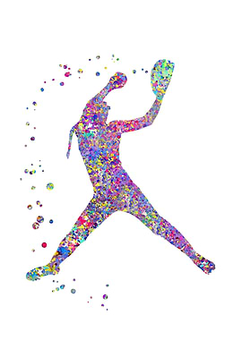 Girl baseball softball