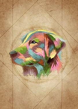 Golden Retriever Dog Head