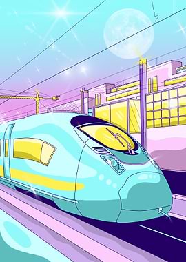 beautiful speed train