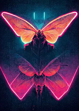 Synthwave Moth