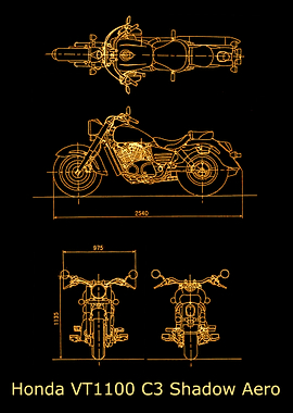 Honda VT1100 3 Shadow Aer