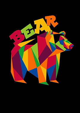 animals painting bear