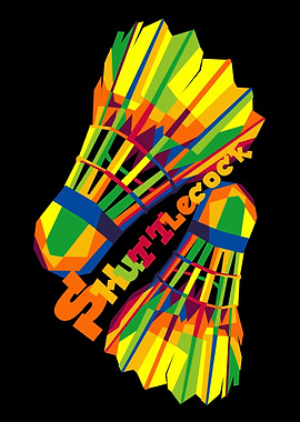 rainbow shuttlecock