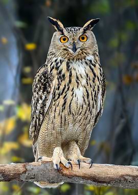 Big owl on branch