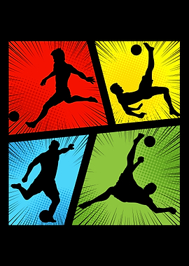 Comic Soccer Soccer Player