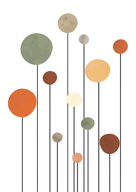 abstract flowers boho