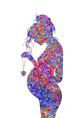 Pregnant woman with heart