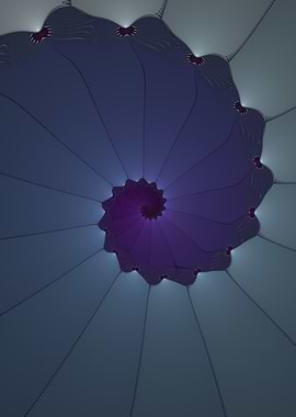 Blue spider web spiral