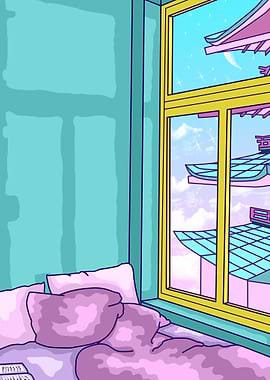 bedroom japanese view