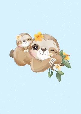 Cute animals sloth