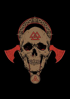 Nordic Skull Pagan Viking