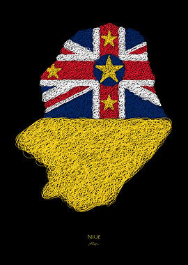 NIUE ALOFI SCRIBBLE ART