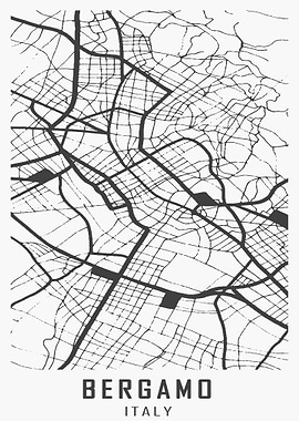 Bergamo Italy city map