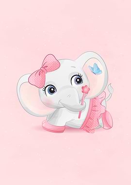 Cute magician elephant