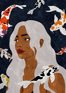 Nyma and Koi Fish