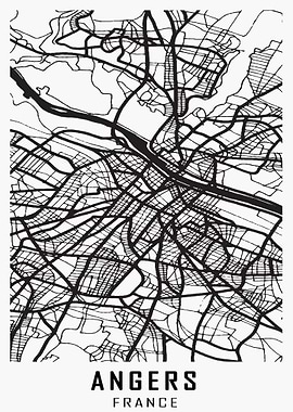 Angers France Map