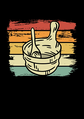 Sauna bucket retro